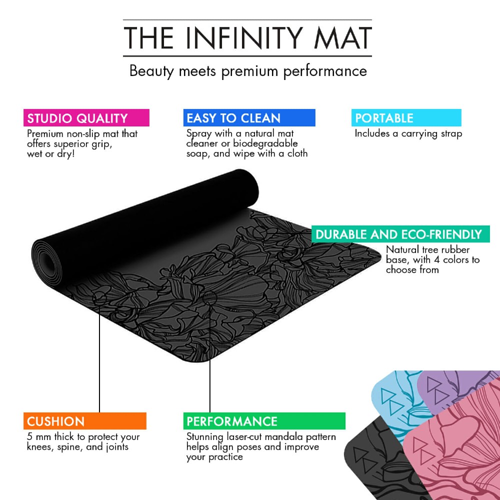 Yoga Design Lab Infinity Aadrika Charcoal Joga Prostirka