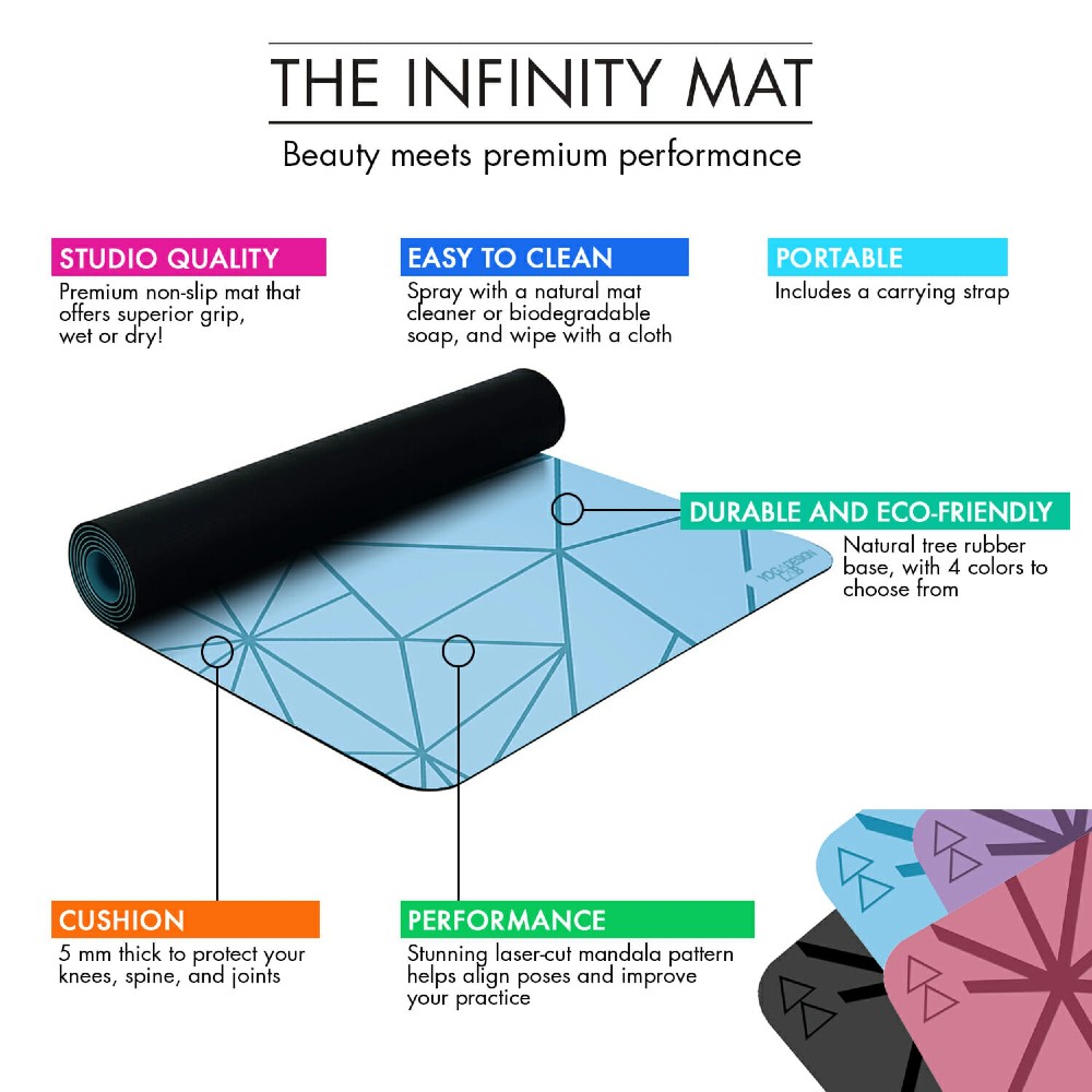 Yoga Design Lab Infinity Geo Aqua Joga Prostirka Yoga Design Lab Infinity Geo Aqua Joga Prostirka