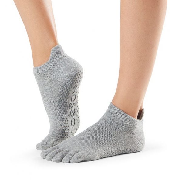 toesox full toe low rise carape za jogu heather grey