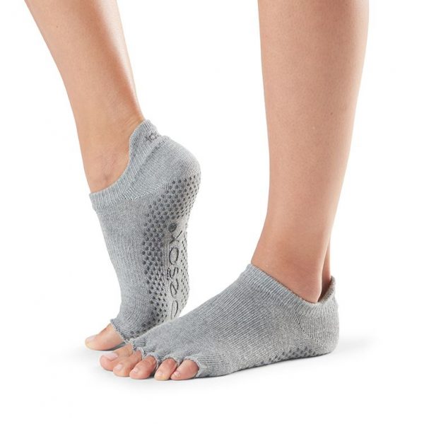 toesox half toe low rise carape za jogu heather grey